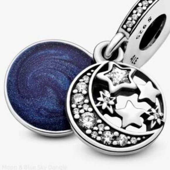 Pandora Moon & Stars Dangle Charm - Picture 3 of 5